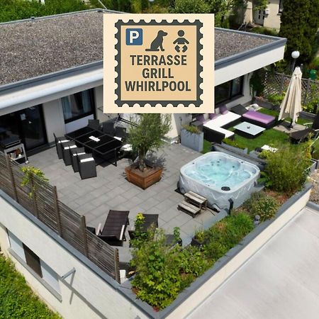 Penthouse - 3 Schlafzimmer- Sonnige Dachterrasse -Whirlpool & Alpenblick - Perfekt Fuer Romantik Oder Familienurlaub Mit Kind, Hund Willkommen - By Ferienwohnenamsee - Uberlingen Dış mekan fotoğraf