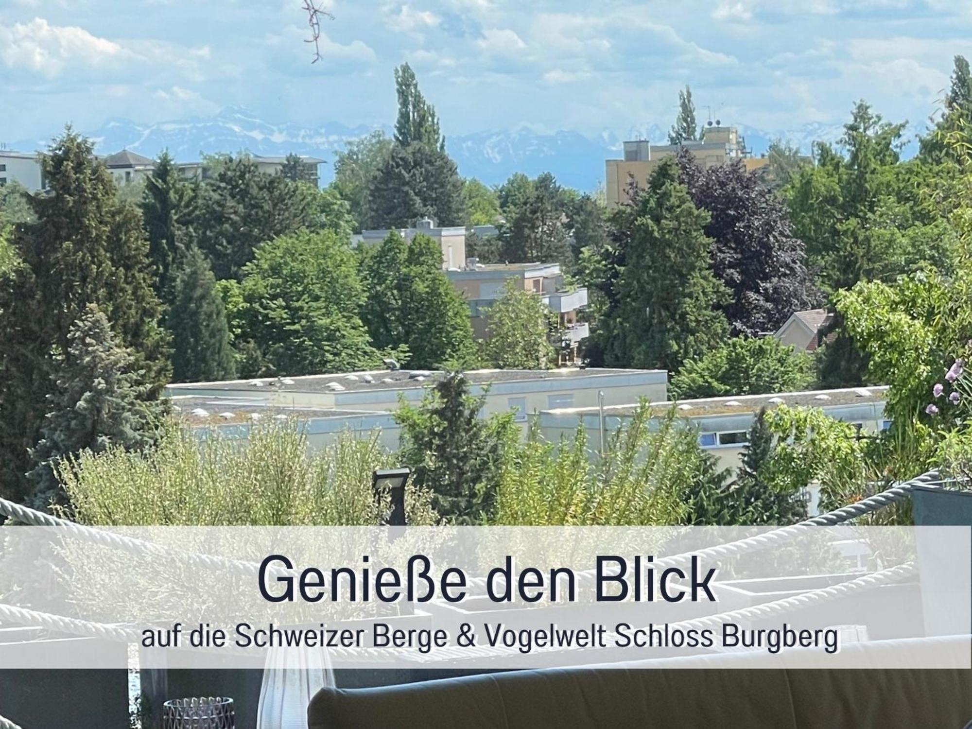 Penthouse - 3 Schlafzimmer- Sonnige Dachterrasse -Whirlpool & Alpenblick - Perfekt Fuer Romantik Oder Familienurlaub Mit Kind, Hund Willkommen - By Ferienwohnenamsee - Uberlingen Dış mekan fotoğraf